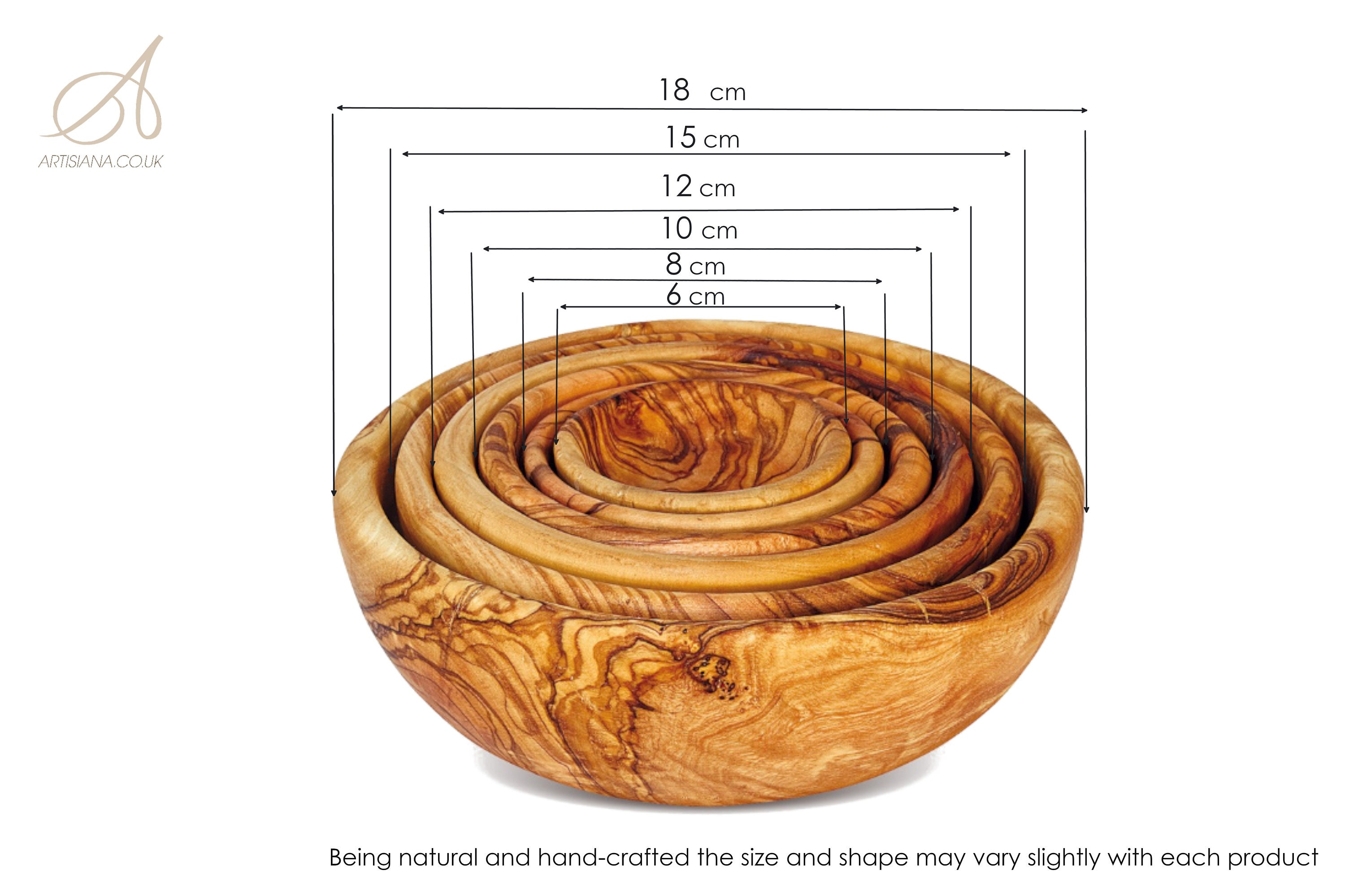 Olive Wood Bowl Set of 6 Small Bowls Etsy UK