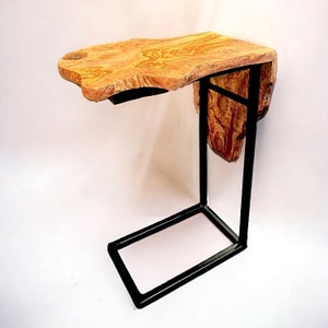 C Shaped Table with Metal Frame zdjęcie 5