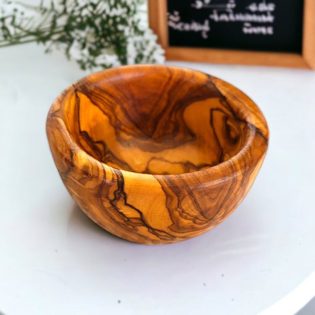 Olive Wood Small Bowl 8 Cm Condiments Bowl Spices Bowl Etsy