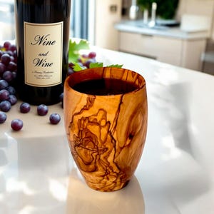 Olive Wood Wooden Drinking Cup | 384ml