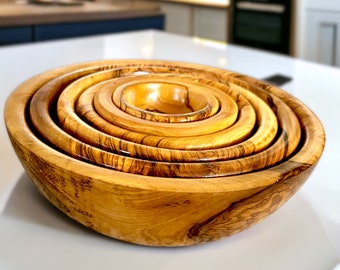 Olive Wood Bowl Set of 6 Small Bowls