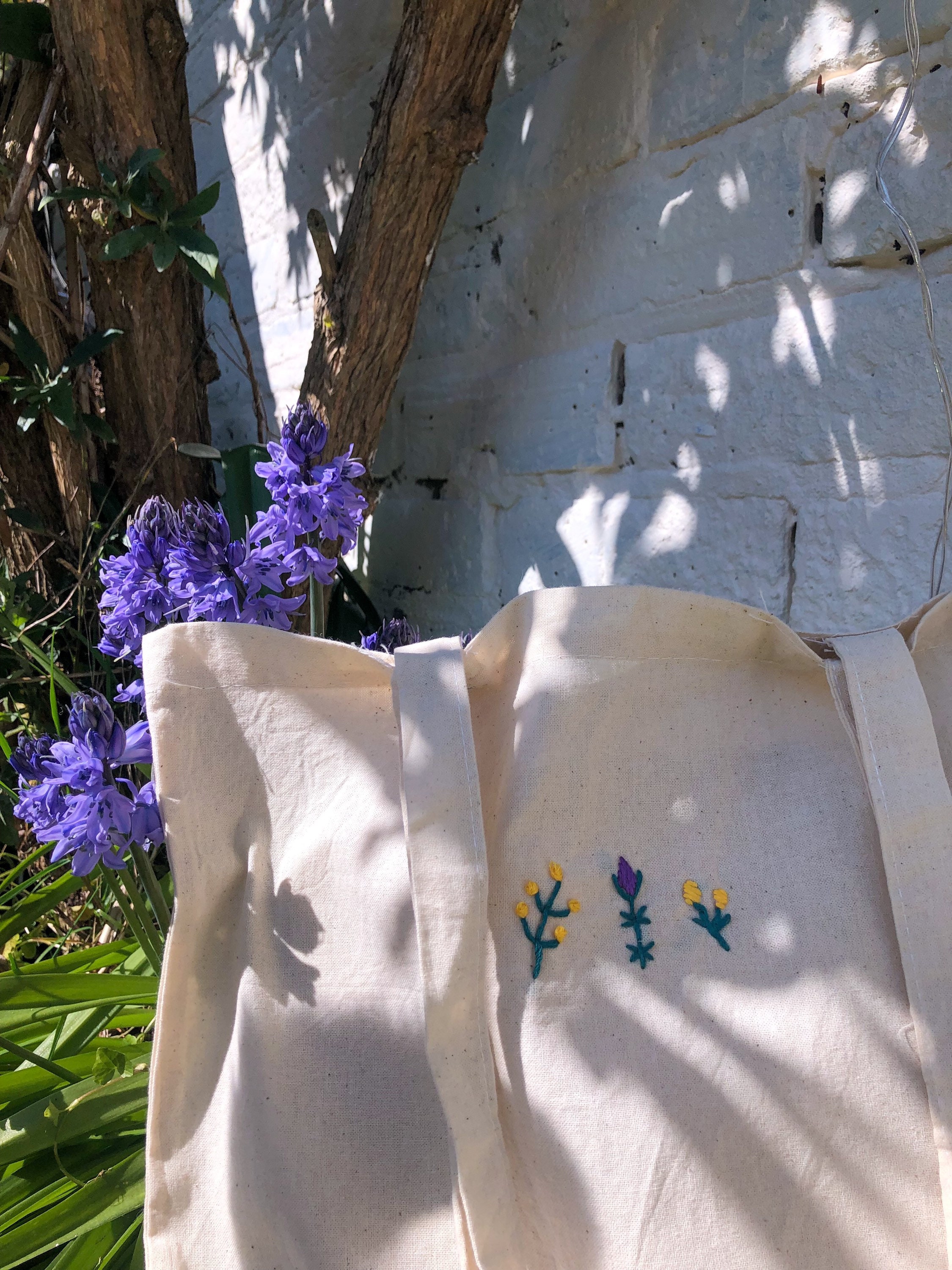 Floral Embroidery Tote Bag Aesthetic Bags Accessories Etsy UK