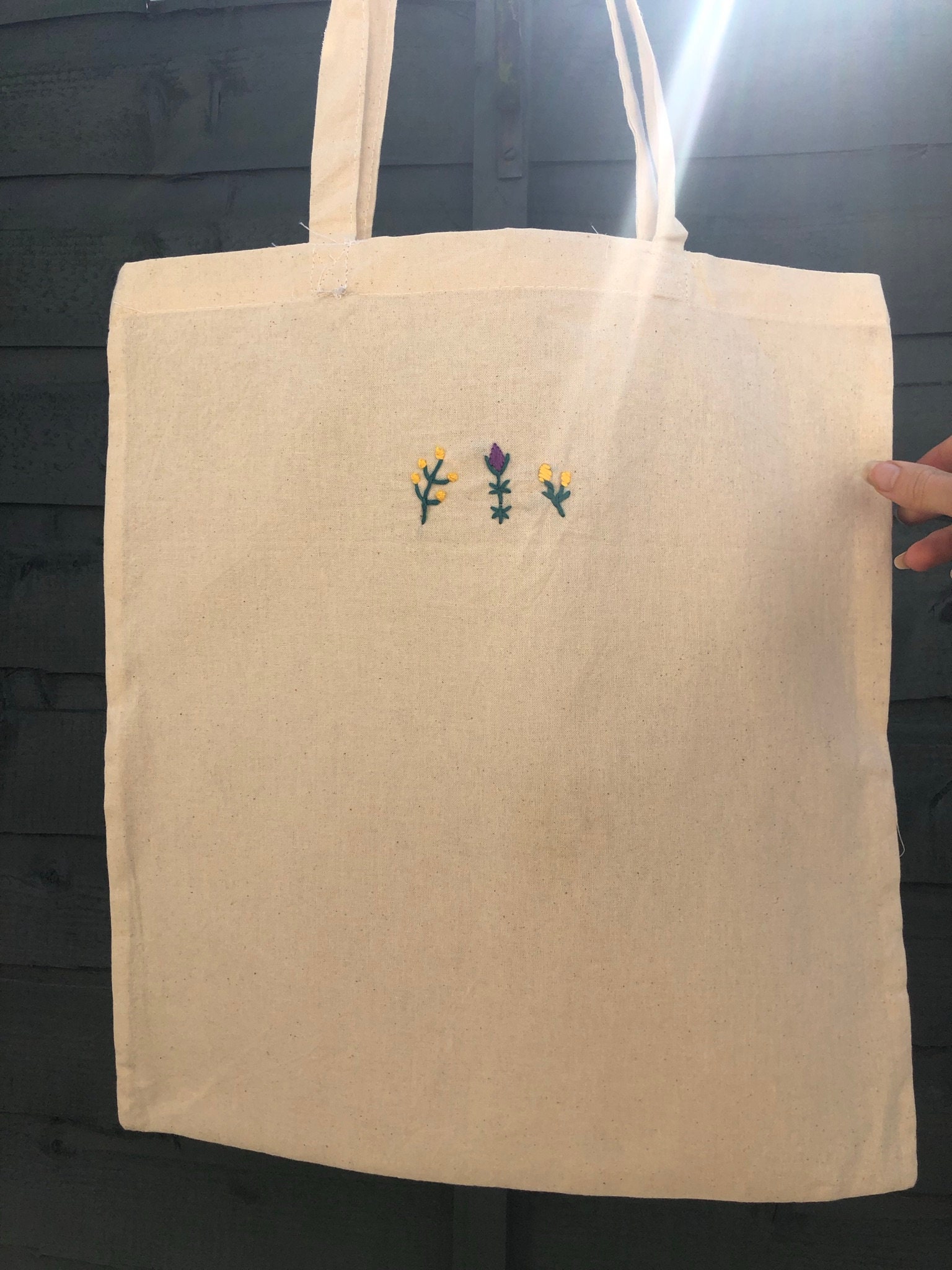 Floral Embroidery Tote Bag Aesthetic Bags Accessories Etsy UK