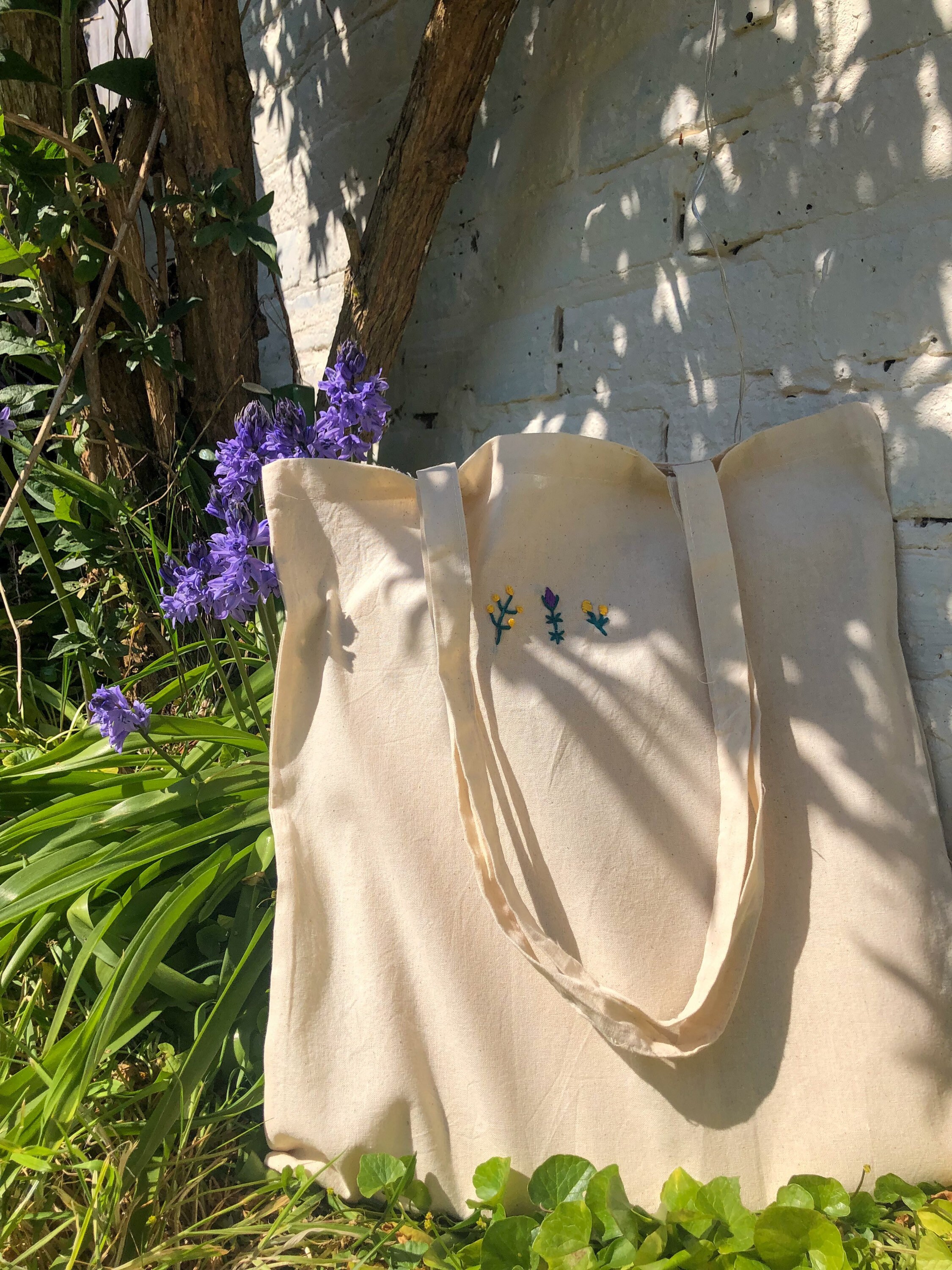 Floral Embroidery Tote Bag Aesthetic Bags Accessories Etsy UK