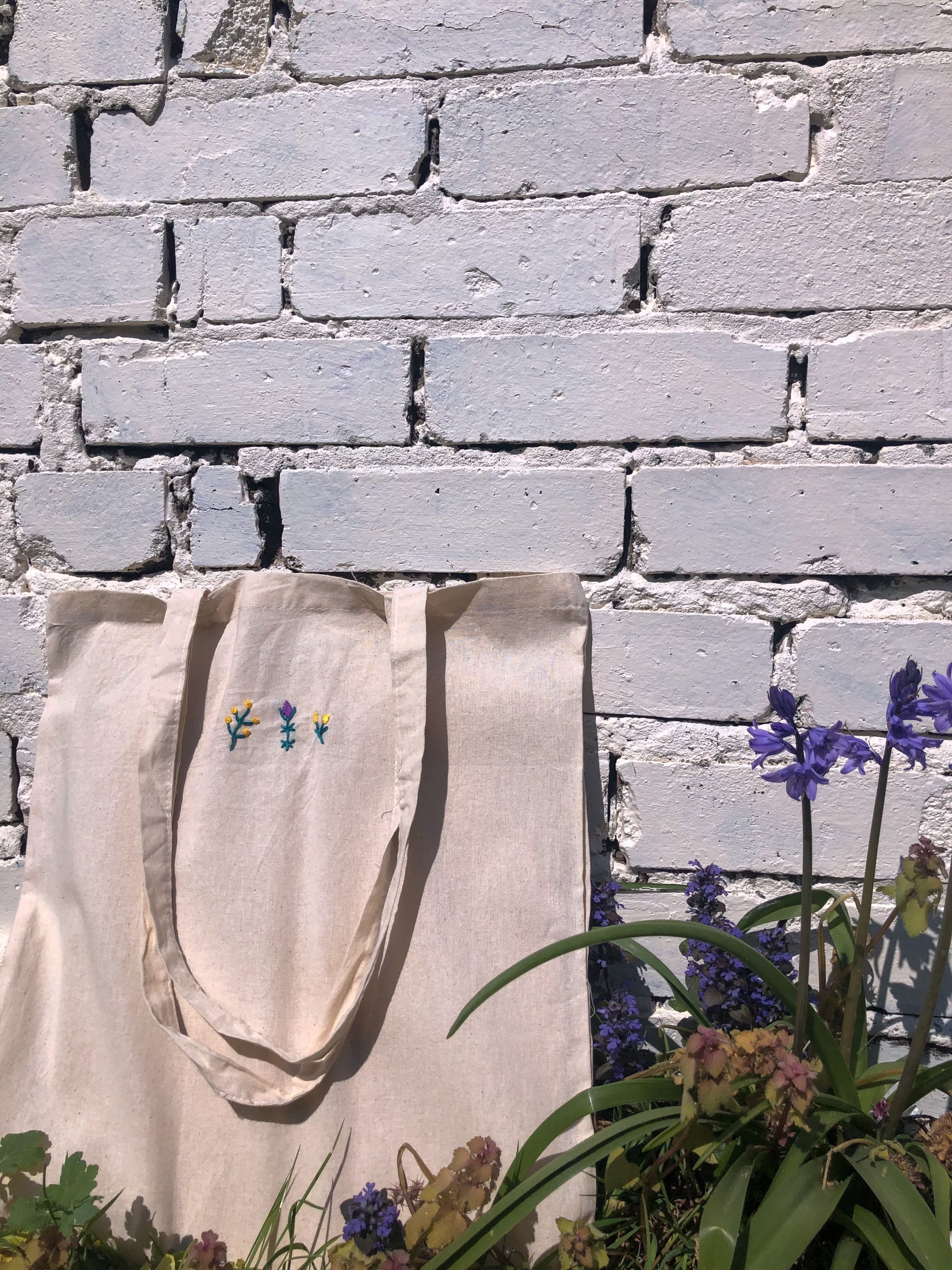 Floral Embroidery Tote Bag Aesthetic Bags Accessories Etsy UK