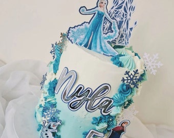 Frozen cake topper set