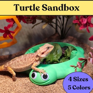 Bearded Dragon Turtle Food Dish or Dig Box: Terrarium Hide & Enrichment Toy