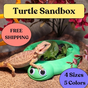 Bearded Dragon Dig Box: Turtle-Inspired Hide & Food Dish