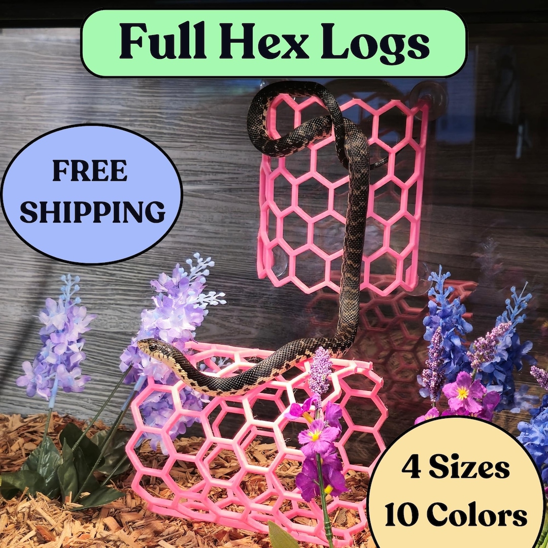 Snake Enrichment Full Hex Log: Reptile Habitat Accessories - Etsy