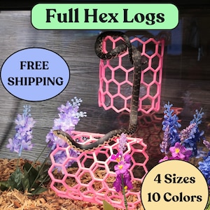 Snake Enrichment, Reptile Accessories, Cornsnake, or other Snakes like Gopher, Garter, Sand Boa, Hognose, Pet, Habitat, Full Log, XS Design