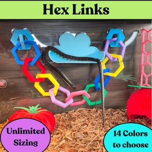 Snake Enrichment climbing rings, hognose snake , Hex Links, Cornsnake, or other Snakes like Gopher, Garter, Sand Boa, Hognose,
