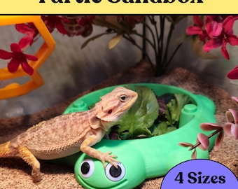 Bearded Dragon Dig Box: Turtle-Inspired Hide & Food Dish