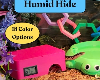 Snake Enrichment Reptile Humid Hide | All-Purpose for Geckos & Young/Snake Hatchlings | Colorful Terrarium Comfort