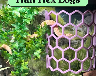 Snake Climbing Half Log: Reptile Enrichment Habitat Decor