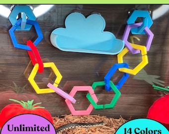 Snake Climbing Rings: Hex Link Enrichment Toy for Reptiles