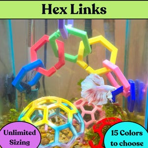 Aquarium Hex Links: Betta Fish Enrichment Climbing Gym