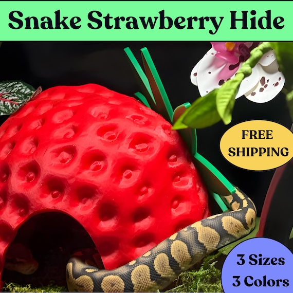 Reptile Hide Strawberry : Snake Enrichment, Cornsnake Garter Enclosure