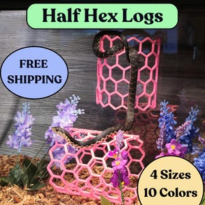 Snake Enrichment, Reptile Accessories, Cornsnake, or other Snakes like Gopher, Garter, Sand Boa, Hognose, Pet, Habitat, Half Log, XS Design