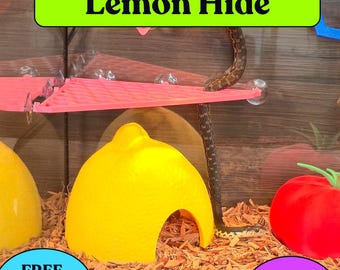 Reptile Hide Lemon : Snake Enrichment, Cornsnake, Gecko Accessories
