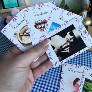 Extension 1 du petit Lenormand intuitif avec guide explicatif en PDF. extension 1 de 10 cartes.