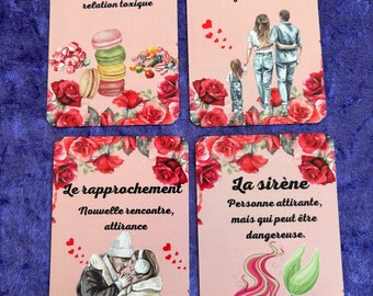 Oracle Valentin, 54 cartes - Oracle divinatoire sans livret. Free delivery in Europe.