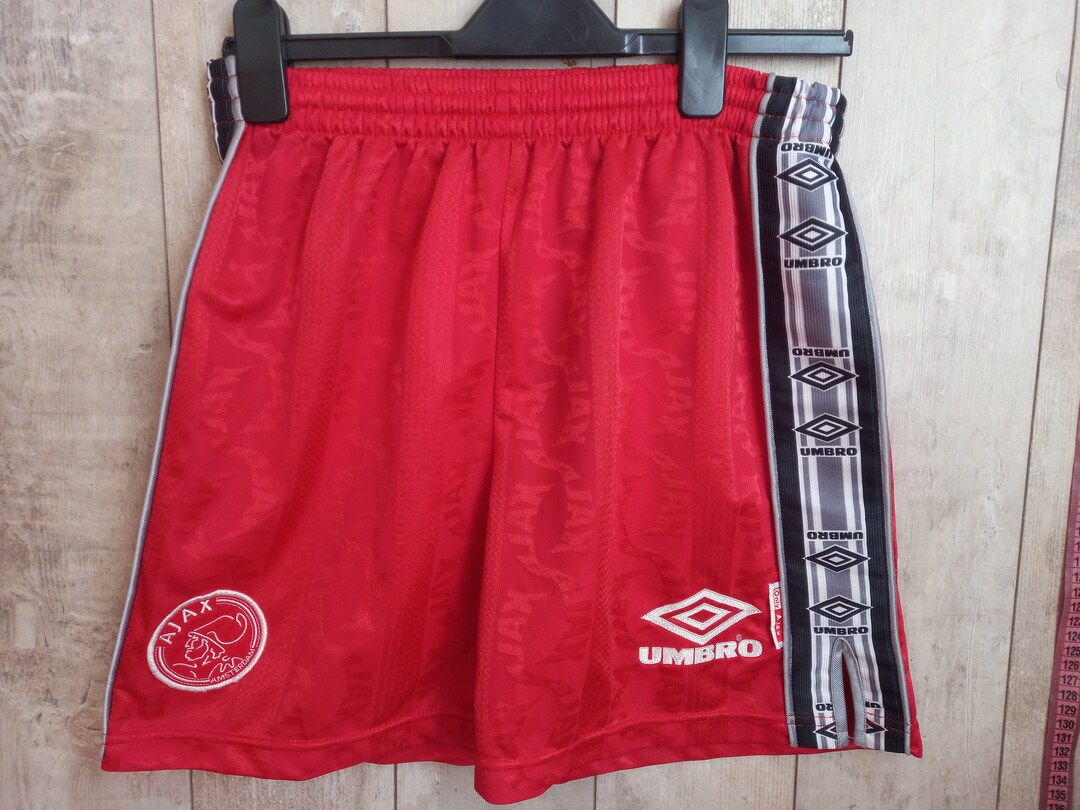 Veste De Foot Vintage Ajax Amsterdam – Umbro – Années 90 – Taille M – Rouge Rare