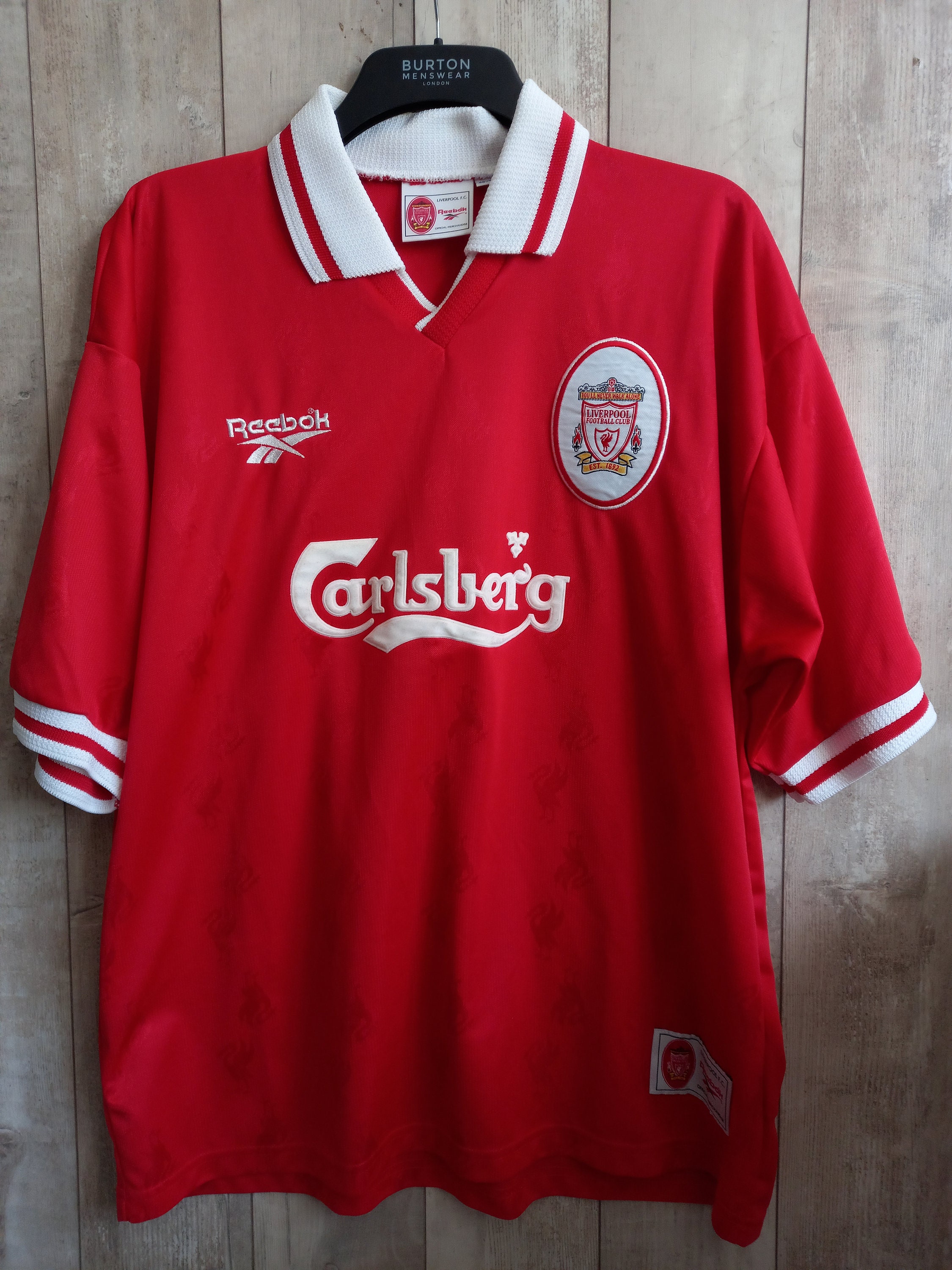 Liverpool FC Home Jersey Vintage Carlsberg 1999/2000 Season Medium