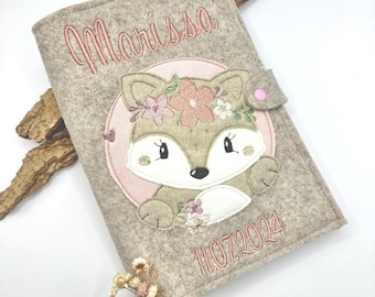 U-Heft Hülle Personalisiert aus Filz / Untersuchungshefthülle für Kinder /Geburtsgeschenk/Taufe/ Babygeschenk mit Namen/U Heft/Filz/Geschenk