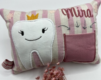 Personalized Tooth Fairy Pillow with Name | Gift for Children | Wobbly Tooth Pillow | Nursery Decor | Handmade