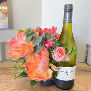 Bottle Bouquet Holder, Make Floral Bouquets that Clip on to Wine Bottles and Candles, Floral Supplies, DIY Wedding Table Flower Arranging, image 2
