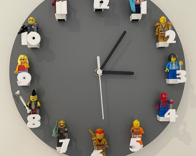 Wall clock for mini figure characters.
