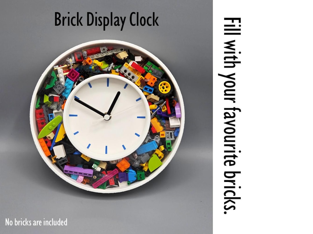 Lego Time. Sign Wall Clock to Display Your Lego Bricks. - Etsy