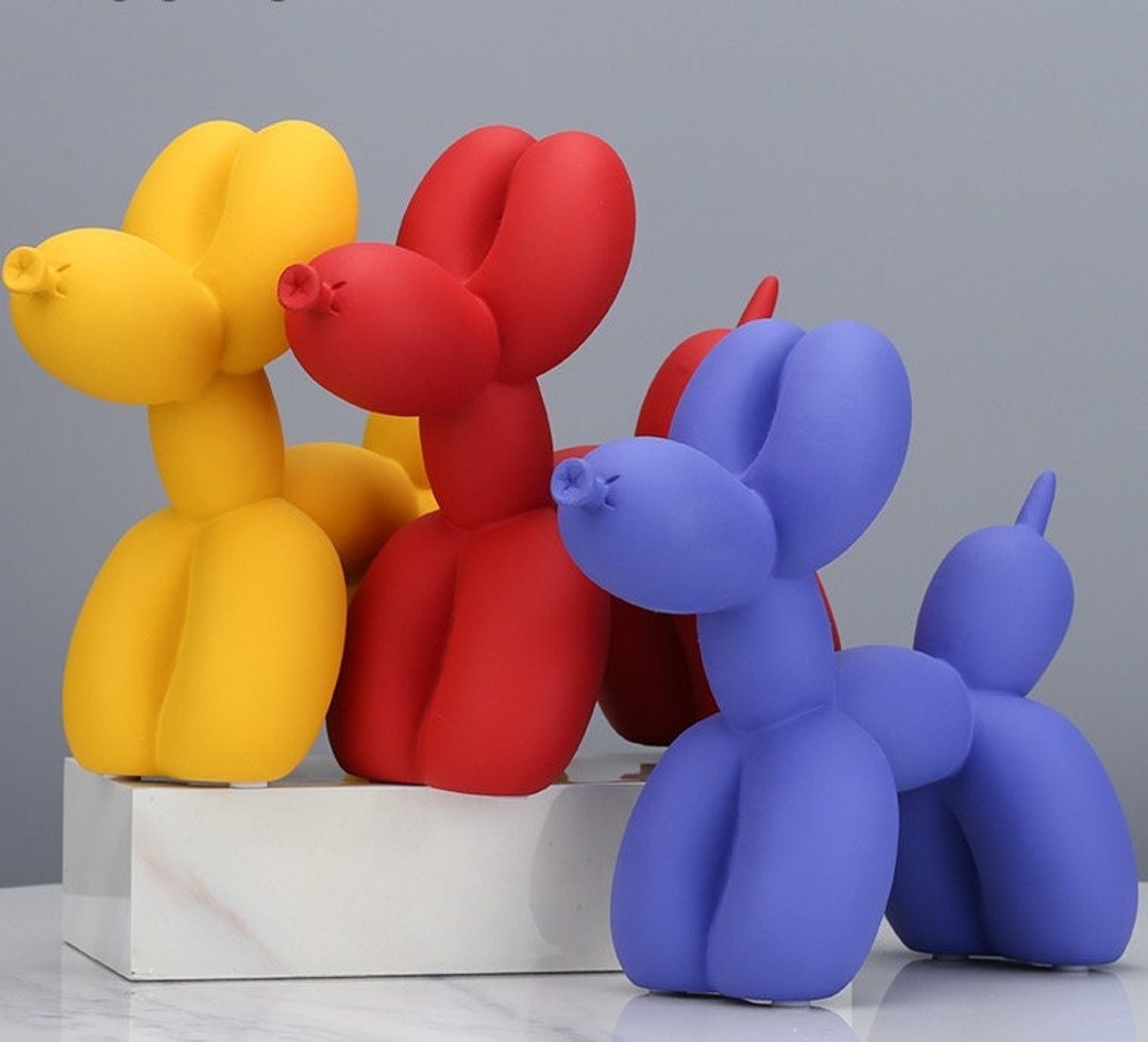 Matte Balloon Dog Figurine Handmade Balloon Dog Sculpture Etsy