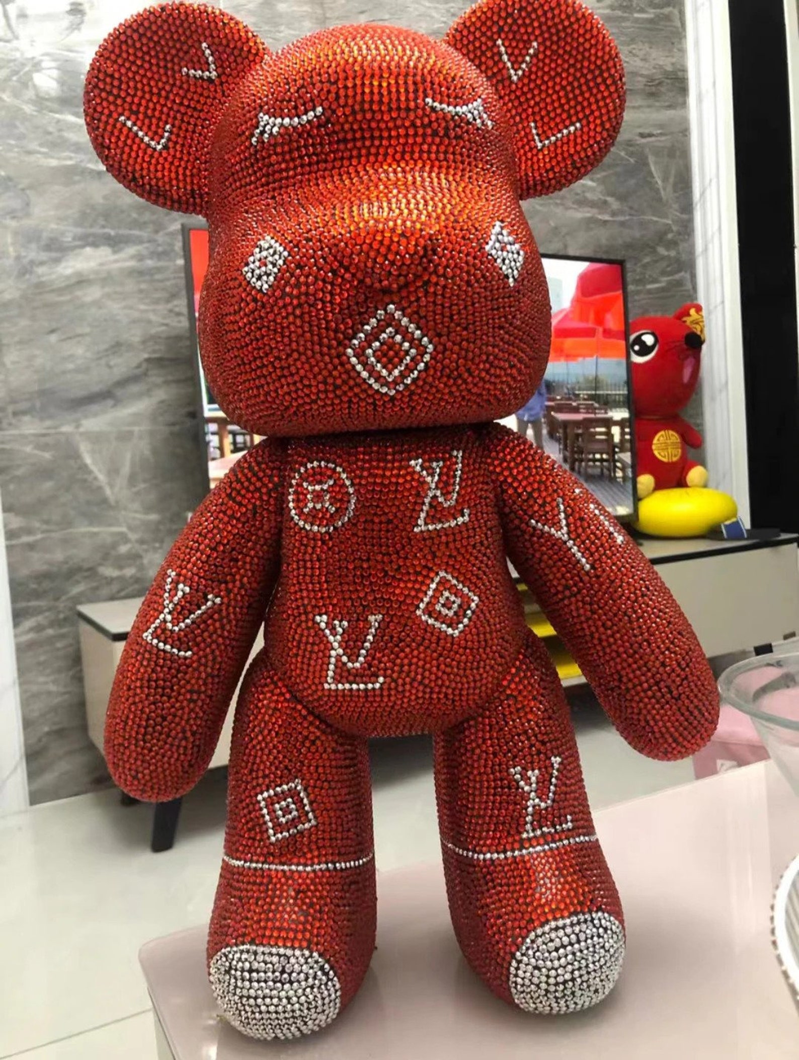 Handmade Teddy Bear Rhinestone Figurine Diamond Bear Etsy