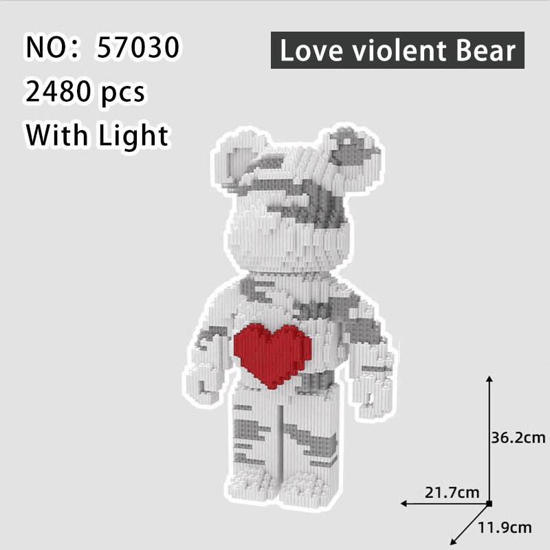 .com: Bearbrick 1000% Building Blocks Bear Violent Bear