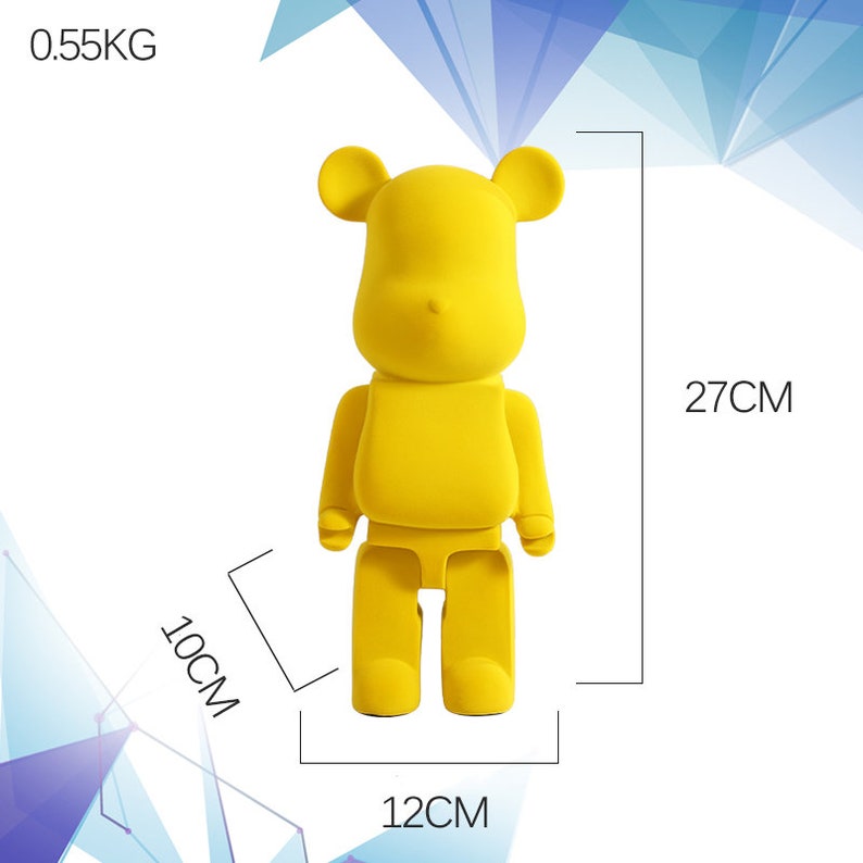 Flocked Bear Brick Replica Bear Brick Statue Home Etsy