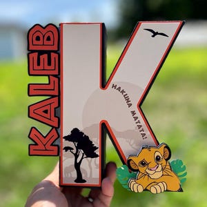 3D Letter Lion King, Lion King Decoration, Birthday Decorations, Party Supplies