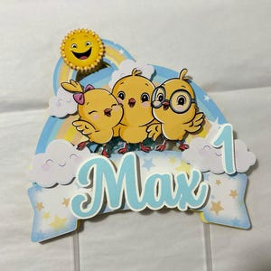 Canticos  Cake Topper, Canticos Theme Party, Birthday Party Cake Décor, Pollitos Cake toppe,Blue Canticos cake topper