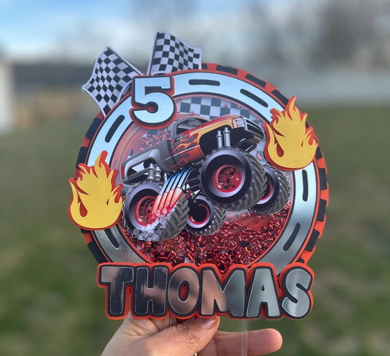 Monster Truck Cake Topper, Big Truck Birthday Cake, Monster Truck Theme, Boy Party Decorations, Party Supplies, Monster Jam Party