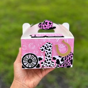 Rodeo Disco Geburtstag Thema / Cowgirl Candy Bo Box / Rodeo Favor Box / Mädchenparty Dekor, Wester Goodie Box / Western Party