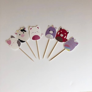 Squishmallow Cupcake toppers,  Squishmallow Birthday party