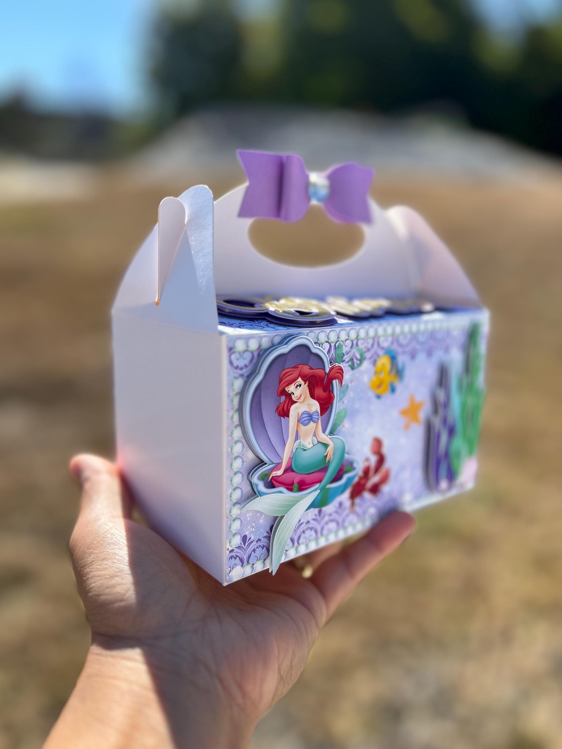 Little Mermaid Favor Box, Ariel Candy Box, Little Mermaid Party ...