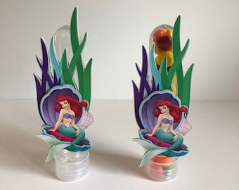 Mermaid Favor Tubes: Empty Candy Tubes, Birthday Party Supplies - Set of 10/20
