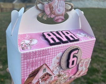 Goodiebag cowgirl/westerse feestbedankje/rodeo-thema traktatiezakje/verjaardag discocowgirl