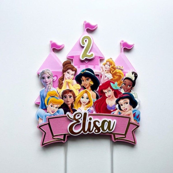 Princess Cake topper, Princess Party Decorations, Princess Birthday Theme