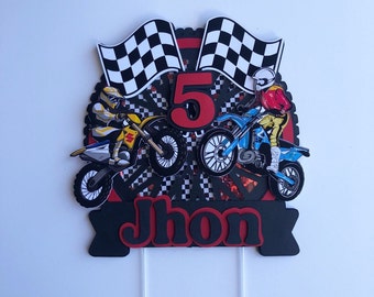 Décoration de gâteau motocross / décoration de gâteau Crosse / gâteau d'anniversaire motocross / décoration de gâteau moto / décoration de gâteau moto