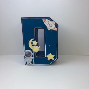 Carta 3D espacial, Decoración de fiesta fuera del espacio, Carta 3D del Sistema Solar, Decoración de cartas de astronauta, Fiesta de niños, Baby Shower