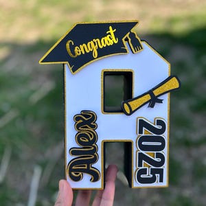 2025 Graduation 3D Letter: Glitter Cardstock Table Decor