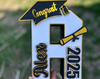 2025 Graduation 3D Letter: Glitter Cardstock Table Decor