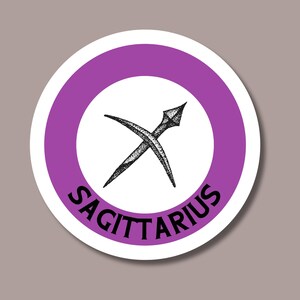 Sagittarius Zodiac Sticker: Astrology Gift, Fire Sign, Vinyl Laptop Decal